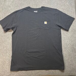 Carhartt K87 Pocket T-Shirt Mens XL Tall Black Loose Fit Heavyweight Cotton Tee